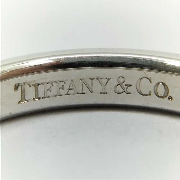 Tiffany & Co. 1p diamond Elsa Peretti stacking band ring (Platinum) - Picture 5 of 6